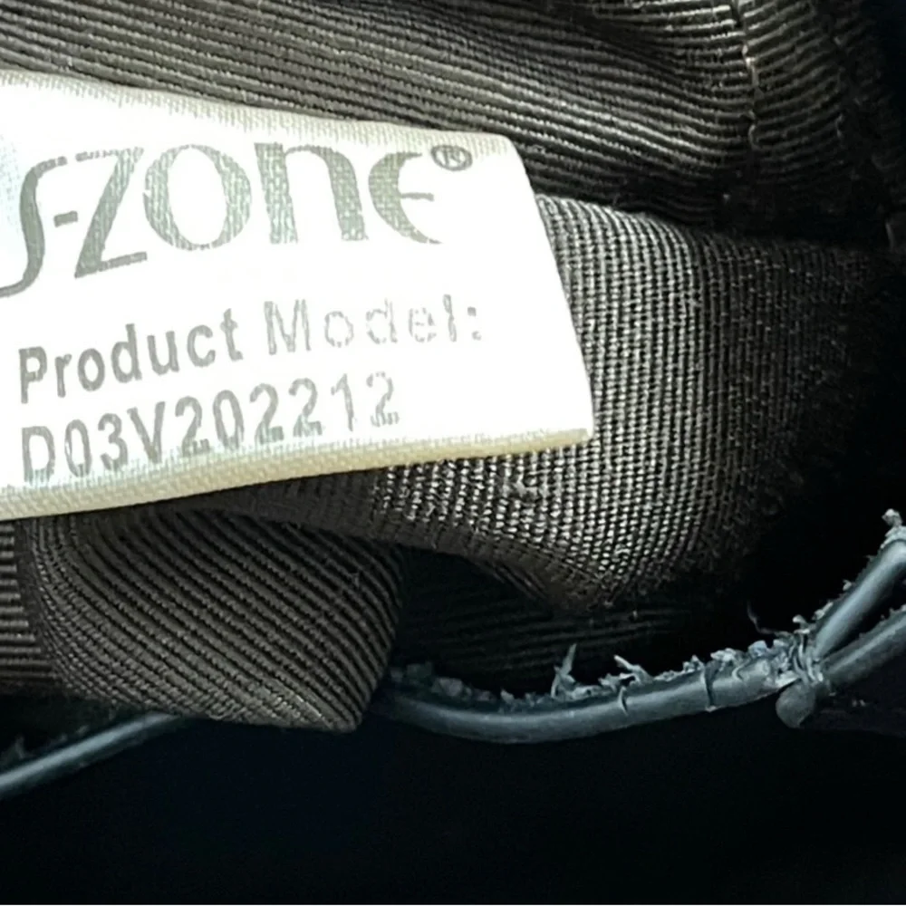 Black Leather S-Zone Tote Bag - Picture 6 of 8